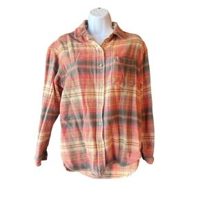 AMERICAN EAGLE Oversized Plaid Flannel Button‎ Up Shirt Multicolor Size XS